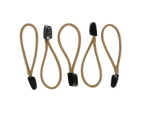 HSP Seats Paracord Zipper Pulls w/ Plastic Grip Pack of 5 Coyote